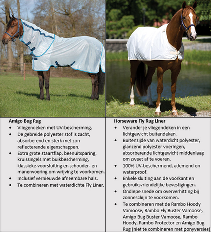 Amigo Bug Rug en Horseware Fly Rug Liner
